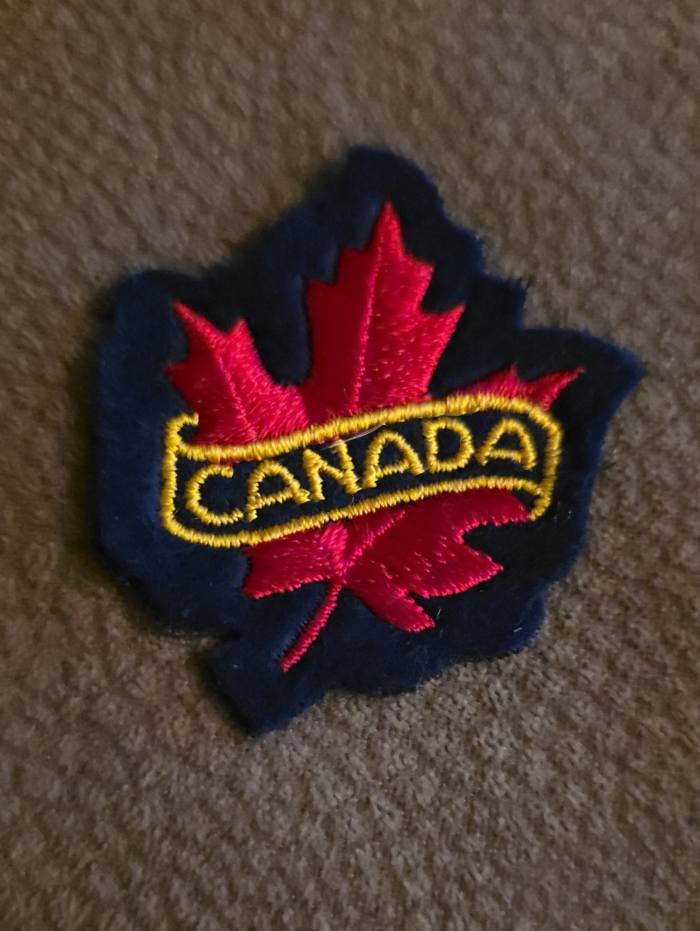 Embroidered Red Maple Leaf “Canada” Vintage Patch. NEW